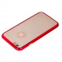 Чохол бампер для iPhone 6 з блискіткою червоний