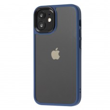 Чехол для iPhone 12 mini Metal Buttons темно-синий