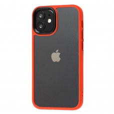 Чехол для iPhone 12 mini Metal Buttons красный