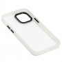 Чехол для iPhone 12 mini Metal Buttons белый