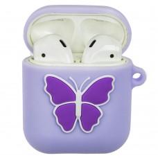 Чехол для AirPods 1/2 Butterfly Bright светло-фиолетовый