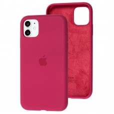 Чохол для iPhone 11 Silicone Full малиновий / pomegranate