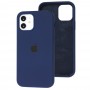 Чохол для iPhone 12/12 Pro Square Full silicone синій / deep navy