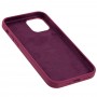 Чохол для iPhone 12/12 Pro Square Full silicone бордовий / maroon