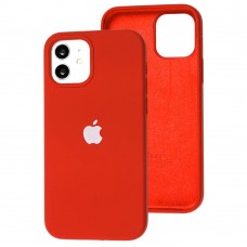 Чехол для iPhone 12 / 12 Pro Silicone Full красный / dark red 