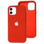 Чохол для iPhone 12/12 Pro Square Full silicone червоний / dark red