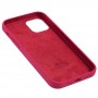 Чохол для iP 12 / 12 Pro Square Full silicone малиновий / pomegranate