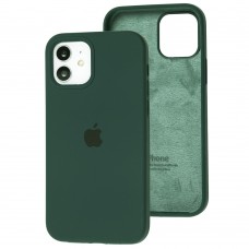Чехол для iPhone 12 / 12 Pro Silicone Full зеленый / forest green