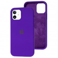 Чохол для iP 12 / 12 Pro Square Full silicone фіолетовий / ultra violet