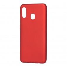 Чехол для Samsung Galaxy  A20 / A30 Rock матовый красный