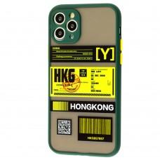 Чехол для iPhone 11 Pro Max Picture shadow matte Hongkong зеленый