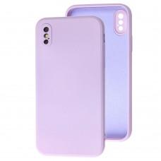 Чохол для iPhone X / Xs Matte silicone пурпурний