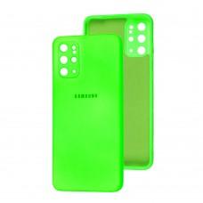 Чехол для Samsung Galaxy S20+ (G985) / S11 Square camera full зеленый неон