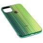 Чохол для iPhone 11 Pro Max Carbon Gradient Hologram зелений