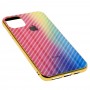 Чохол для iPhone 11 Pro Max Carbon Gradient Hologram рожевий