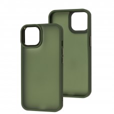 Чехол для iPhone 14 Metal Bezel темно-зеленый