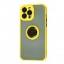 Чохол для iPhone 13 Pro LikGus Edging Ring жовтий