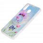 Чехол для Samsung Galaxy M20 (M205) силикон + popsocket "цветы"