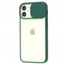 Чехол для iPhone 12 mini LikGus Camshield camera protect зеленый