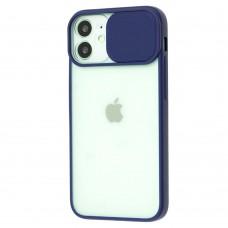 Чехол для iPhone 12 mini LikGus Camshield camera protect синий