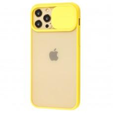 Чохол для iPhone 12 Pro LikGus Camshield camera protect жовтий