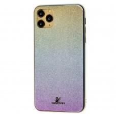 Чехол для iPhone 11 Pro Max Sw glass золотисто / серебристо / розовый