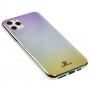 Чохол для iPhone 11 Pro Max Sw glass рожевий / сріблястий / золотистий