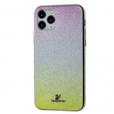 Чохол для iPhone 11 Pro Sw glass рожево/сріблясто/лимонний