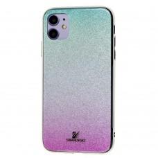 Чехол для iPhone 11 Sw glass серебристо-розовый