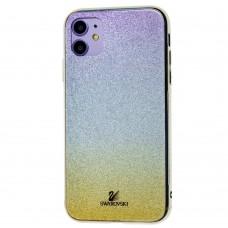 Чехол для iPhone 11 Sw glass розово / серебристо / золотистый