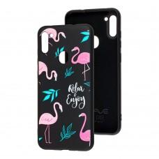 Чохол для Samsung Galaxy A11/M11 Wave Fancy flamingo/black