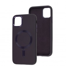 Чохол для iPhone 11 Bonbon Leather Metal MagSafe dark purple