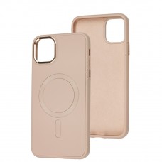 Чохол для iPhone 11 Pro Max Bonbon Leather Metal MagSafe light pink