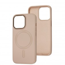 Чехол для iPhone 13 Pro Bonbon Leather Metal MagSafe light pink