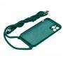 Чохол для iPhone 11 Pro Lanyard без logo forest green