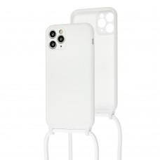 Чохол для iPhone 11 Pro Max Lanyard without logo білий