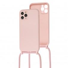 Чохол для iPhone 11 Pro Max Lanyard without logo pink sand