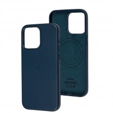 Чохол для iPhone 15 Pro Max Leather with MagSafe deep blue