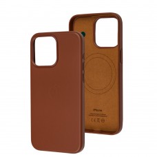 Чохол для iPhone 15 Pro Max Leather with MagSafe umber