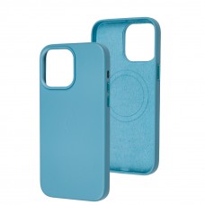 Чохол для iPhone 14 Pro Max Leather with MagSafe ice sea blue