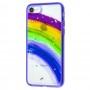 Чехол для iPhone 7 / 8 / Se 20 Colorful Rainbow фиолетовый