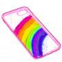 Чохол для iPhone 7 / 8 / Se 20 Colorful Rainbow рожевий