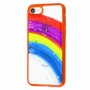 Чехол для iPhone 7 / 8 / Se 20 Colorful Rainbow красный