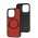 Чохол для iPhone 14 Pro MagSafe eco-leather + MagSafe popSocket red