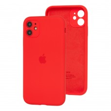 Чохол для iPhone 11 Silicone Slim Full camera червоний