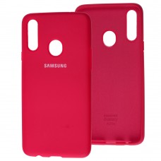 Чехол для Samsung Galaxy A20s (A207) Silicone Full розово-красный