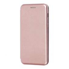 Чехол книжка Premium для Samsung Galaxy A8 2018 (A530) розово-золотистый