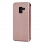 Чохол книжка Premium для Samsung Galaxy A8 2018 (A530) рожево-золотистий