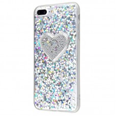 Чохол для iPhone 7 Plus / 8 Plus Diamond Hearts сірий