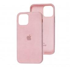 Чехол для iPhone 12 / 12 Pro Alcantara 360 розовый / pink